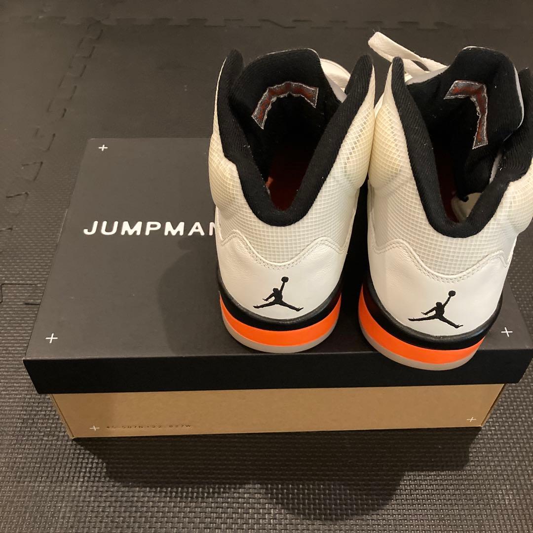 復刻Jordan エアジョーダン 5 ホワイト/オレンジ