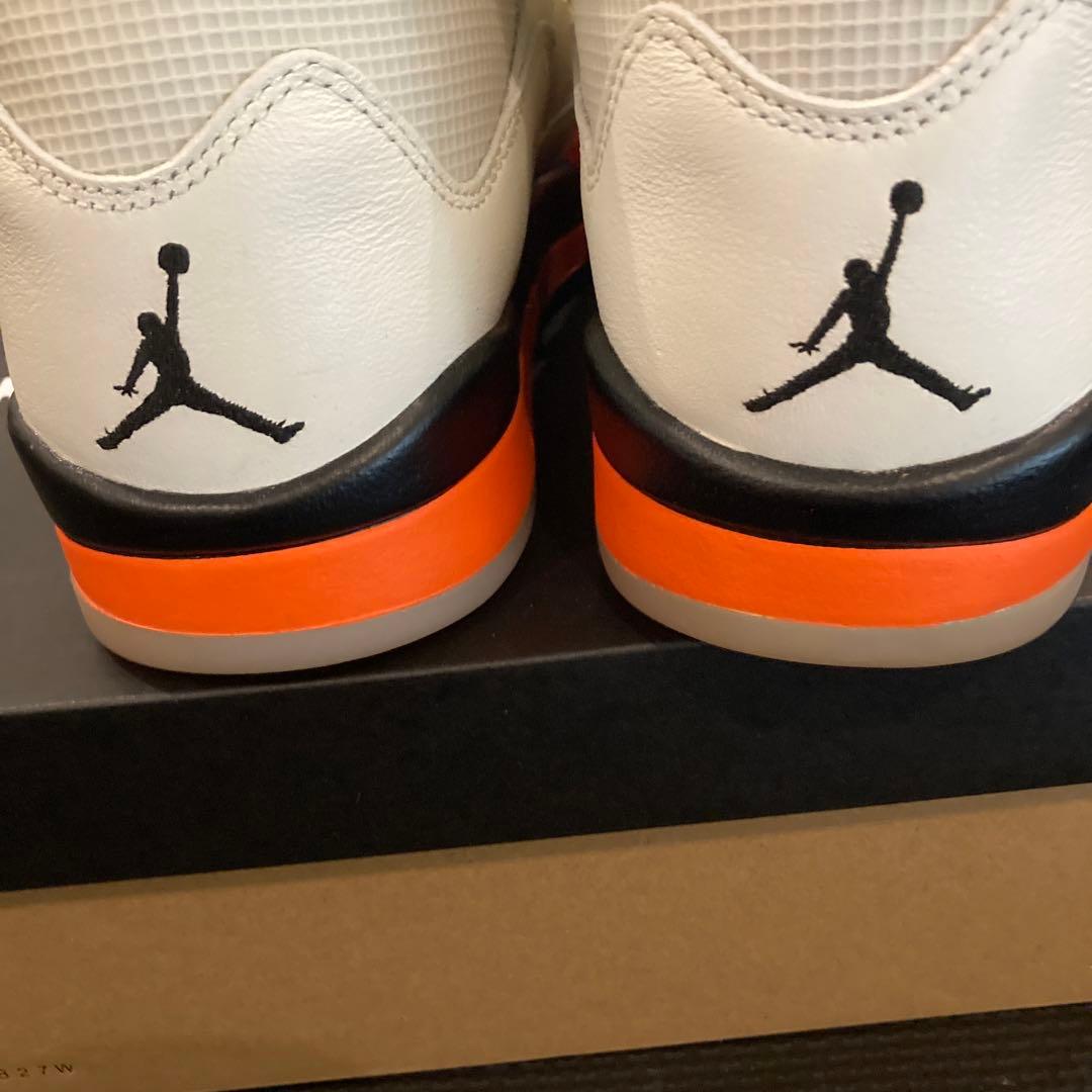 復刻Jordan エアジョーダン 5 ホワイト/オレンジ