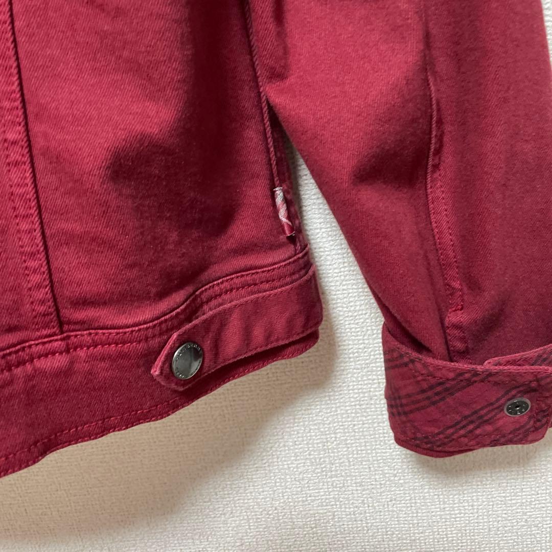 BURBERRY バーバリーブラックレーベル カラーデニムジャケット 赤 L
