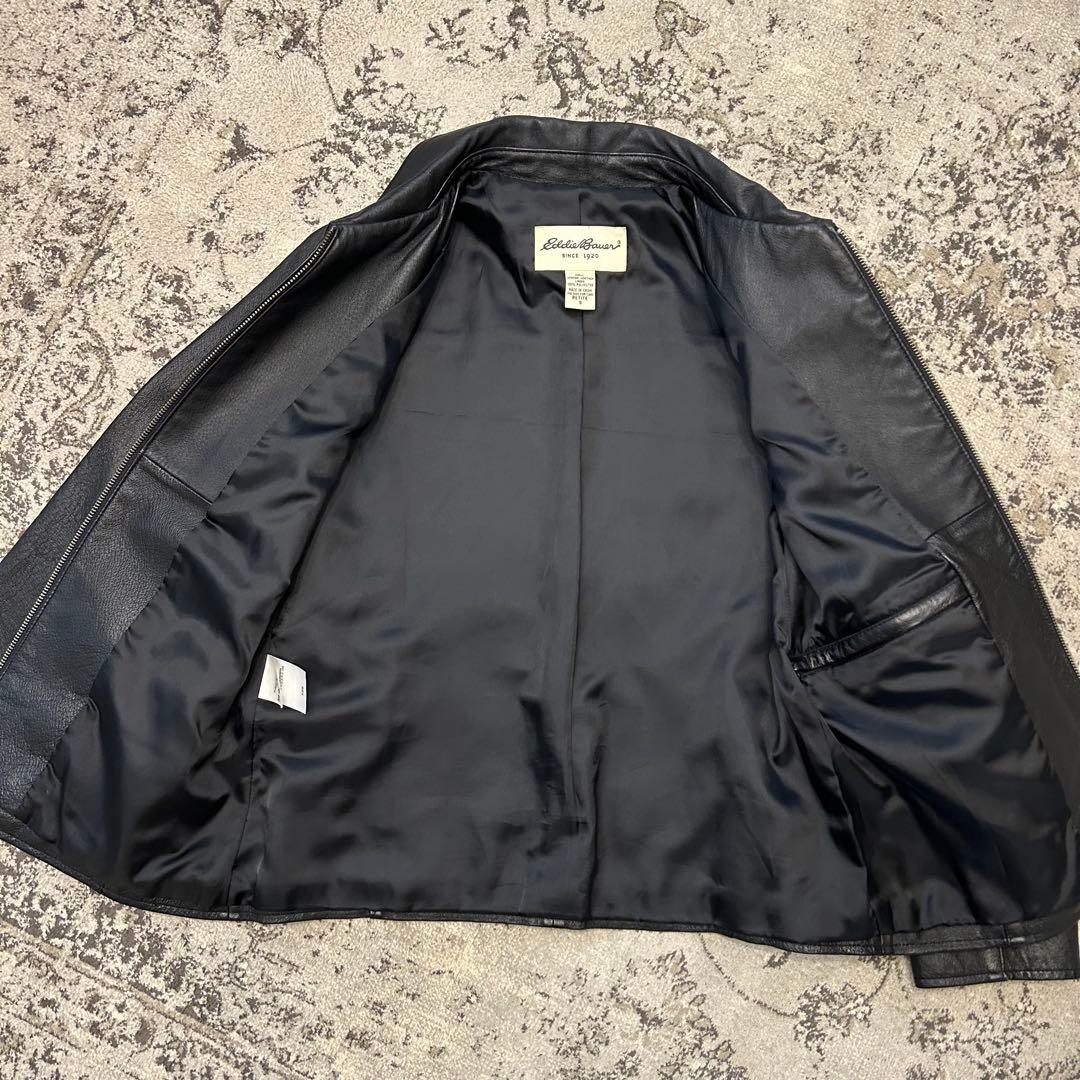 美品　90s EDDIE BAUER single leather jacket