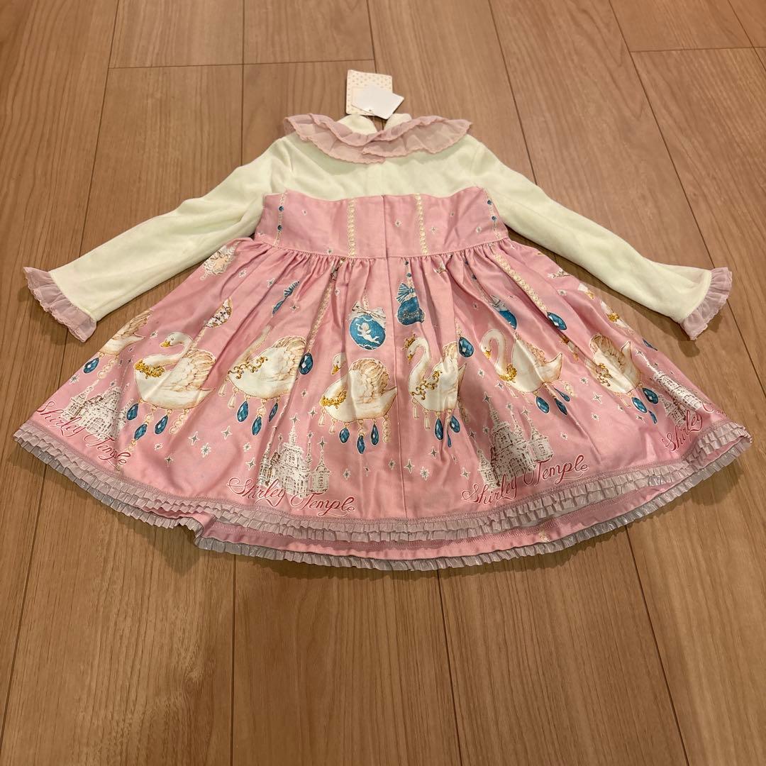 【新品タグ付】90cm ShirleyTemple babyベビードレス　ピンク