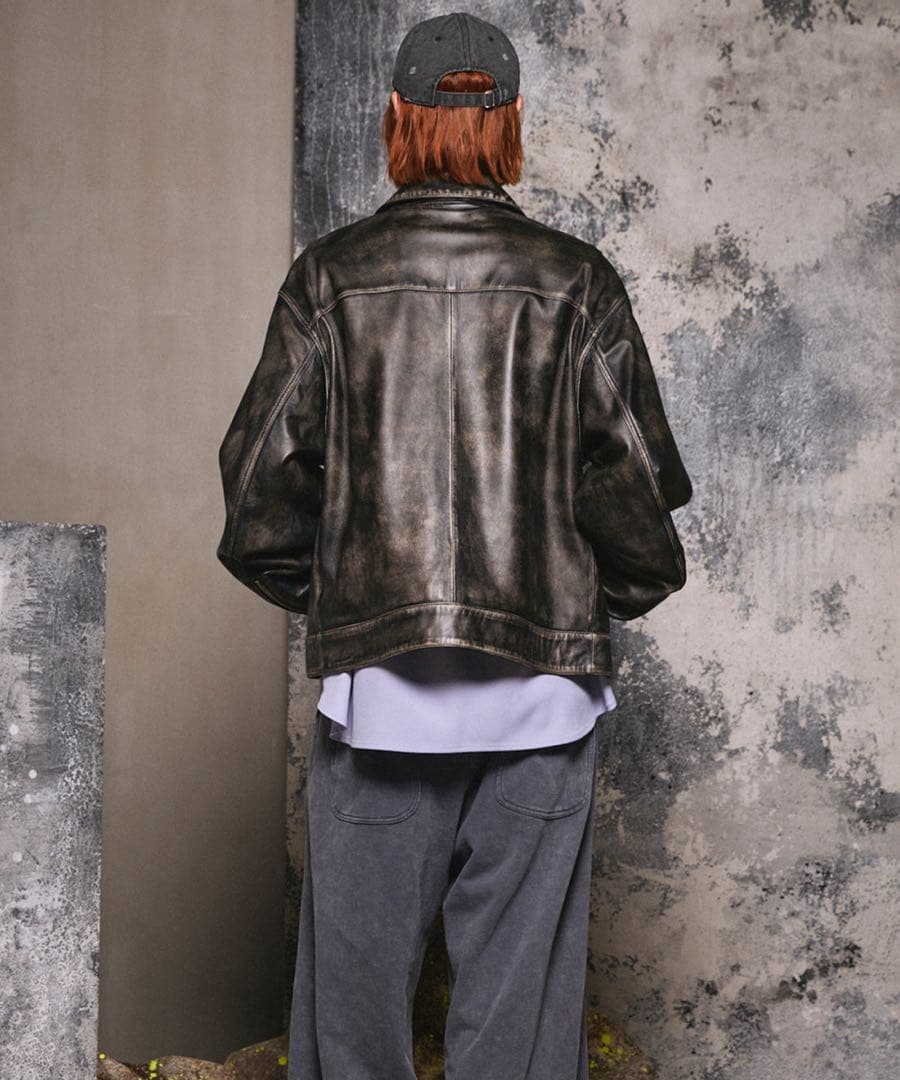 SHEEP LEATHER SINGLE RIDERS JACKET サイズ1