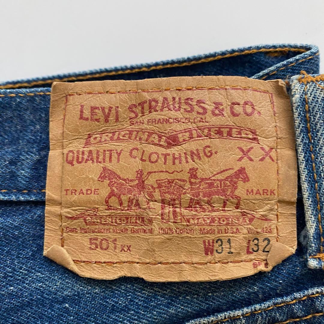 濃紺 80s USA製 levi's 501xx w31 デニム ハチマル