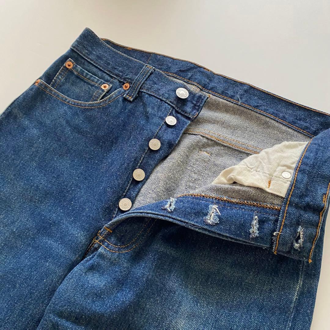 濃紺 80s USA製 levi's 501xx w31 デニム ハチマル