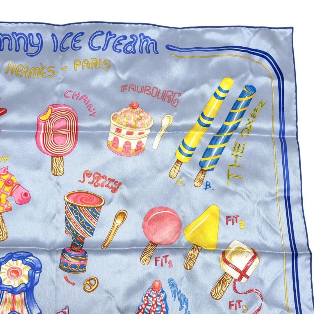 HERMES エルメス スカーフ カレ70 FUNNY ICE CREAM