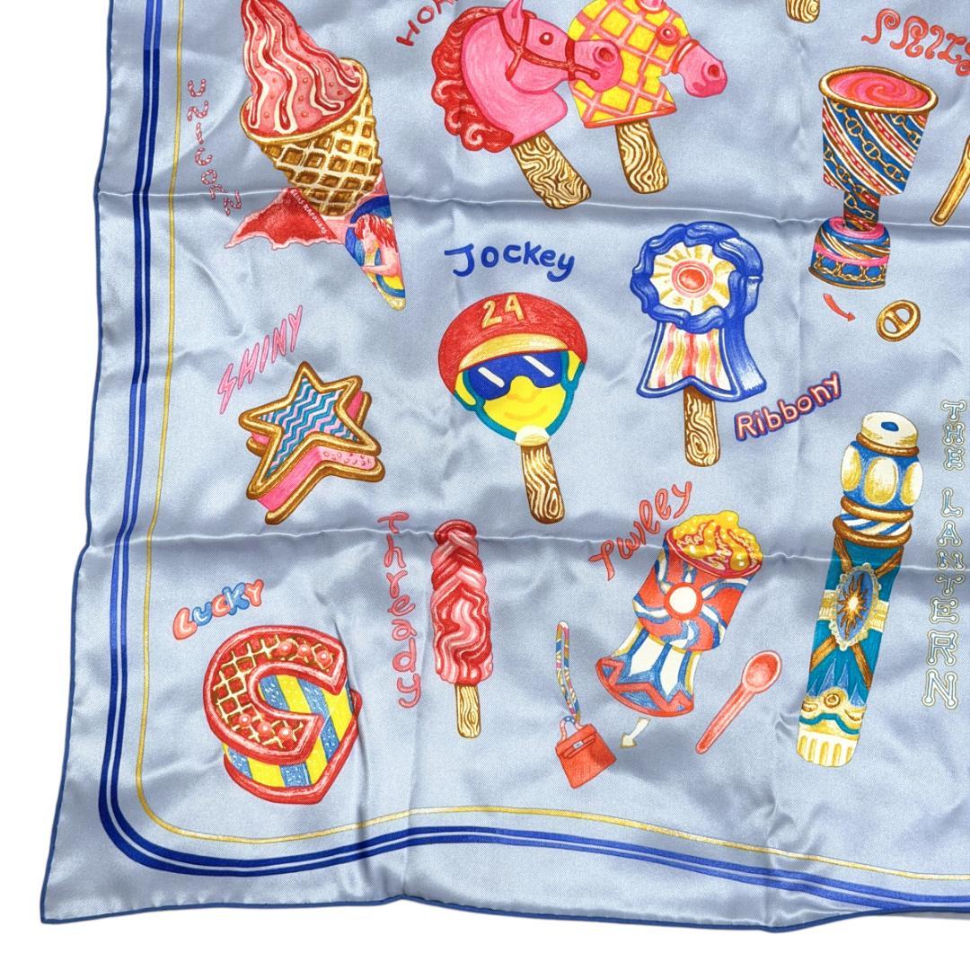 HERMES エルメス スカーフ カレ70 FUNNY ICE CREAM