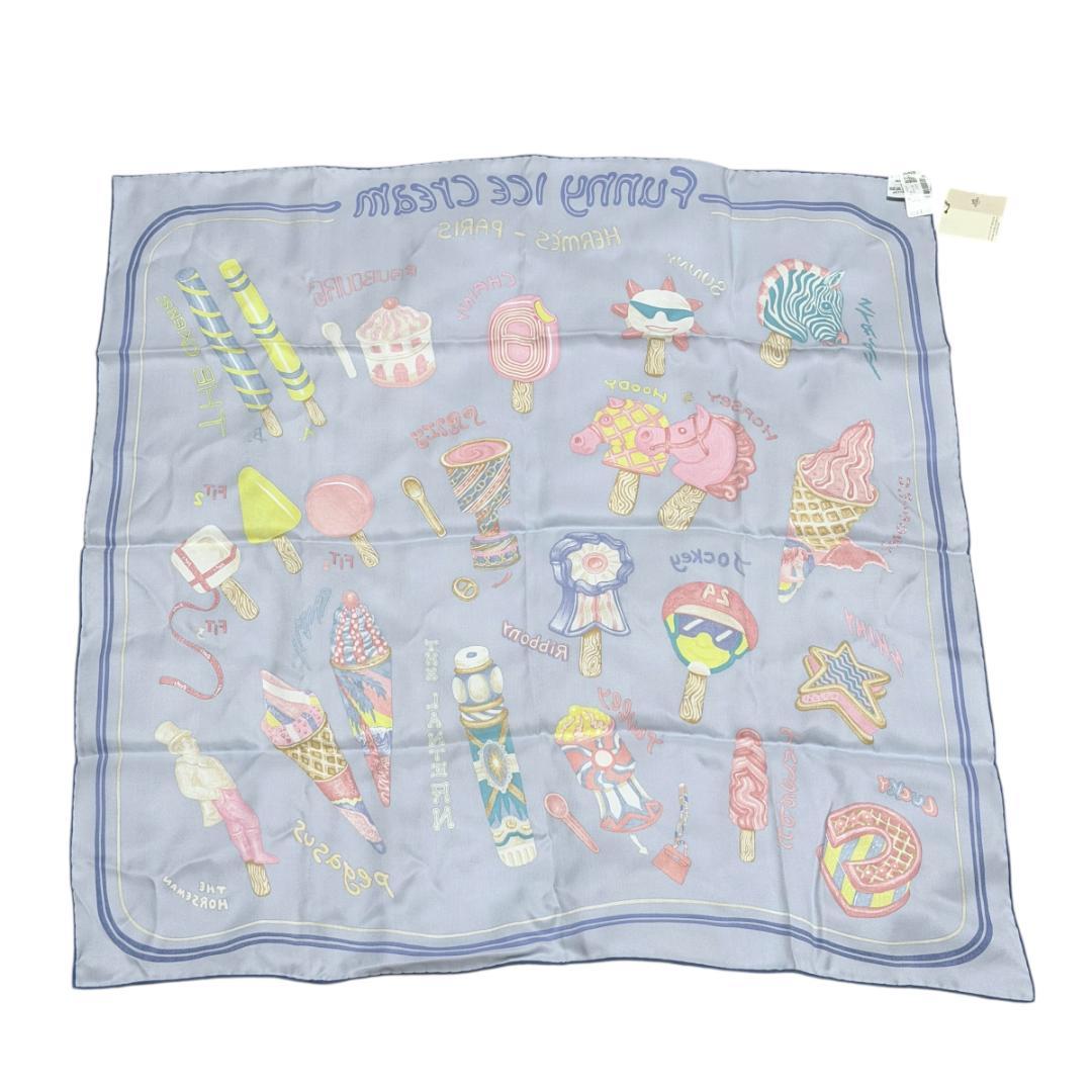 HERMES エルメス スカーフ カレ70 FUNNY ICE CREAM