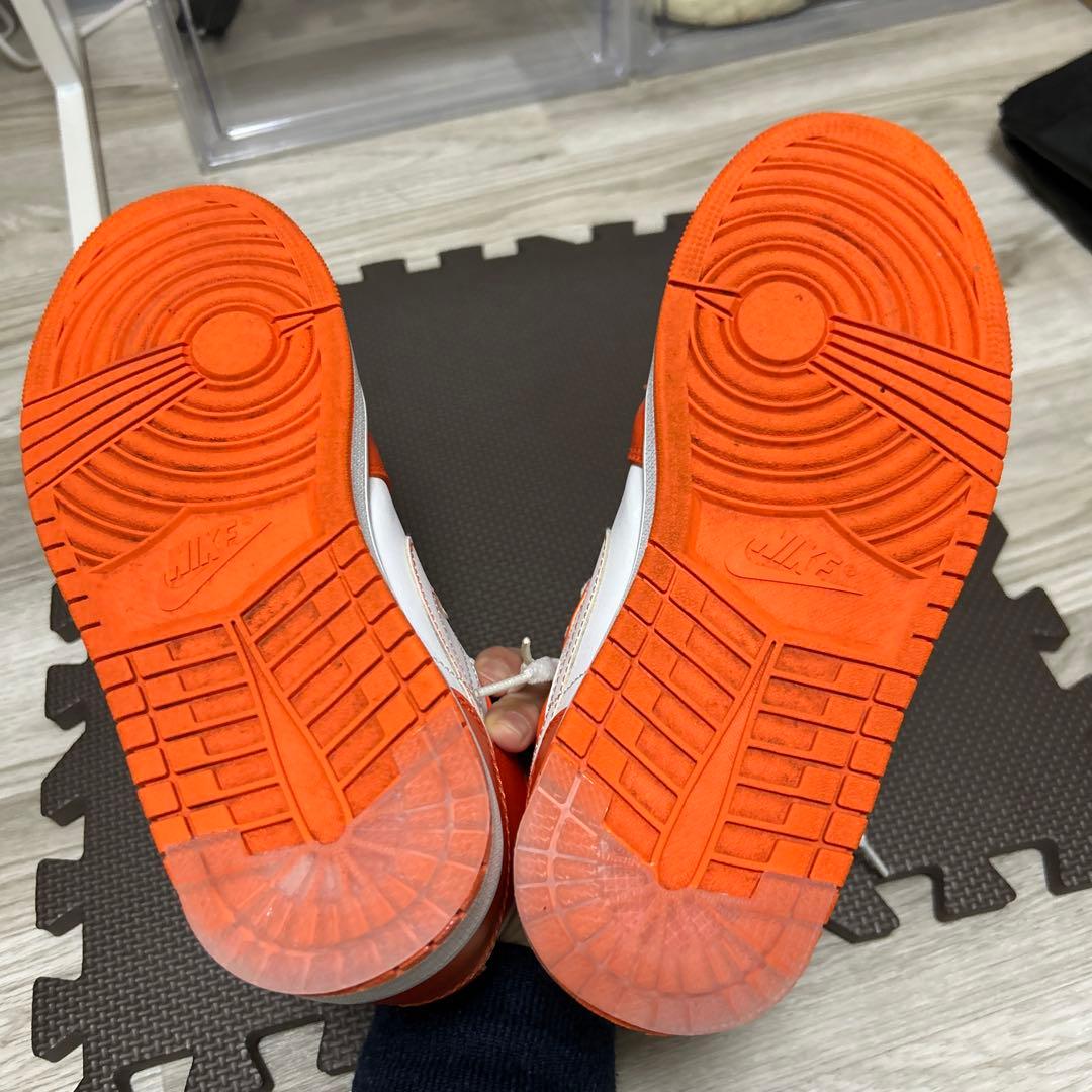 NIKEエアジョーダン1 MID オレンジ/ホワイト 希少品