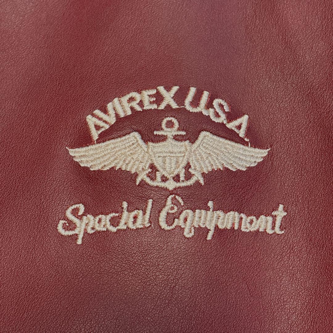 AVIREX(カウハイドレザースタジアムジャケット スタジャン)