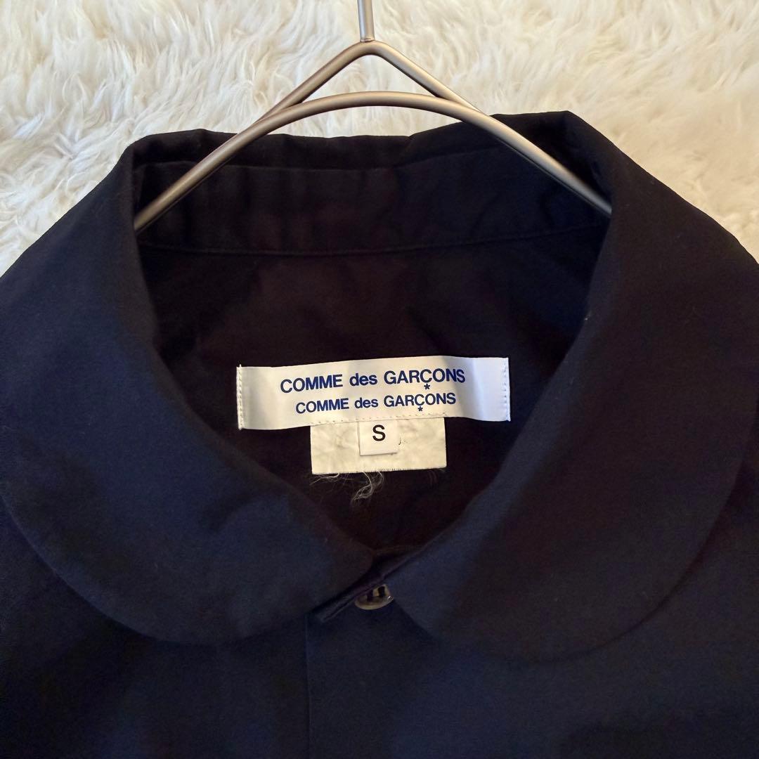 超美品　COMME des GARCONS コムコム 丸襟 シャツ　ブラック