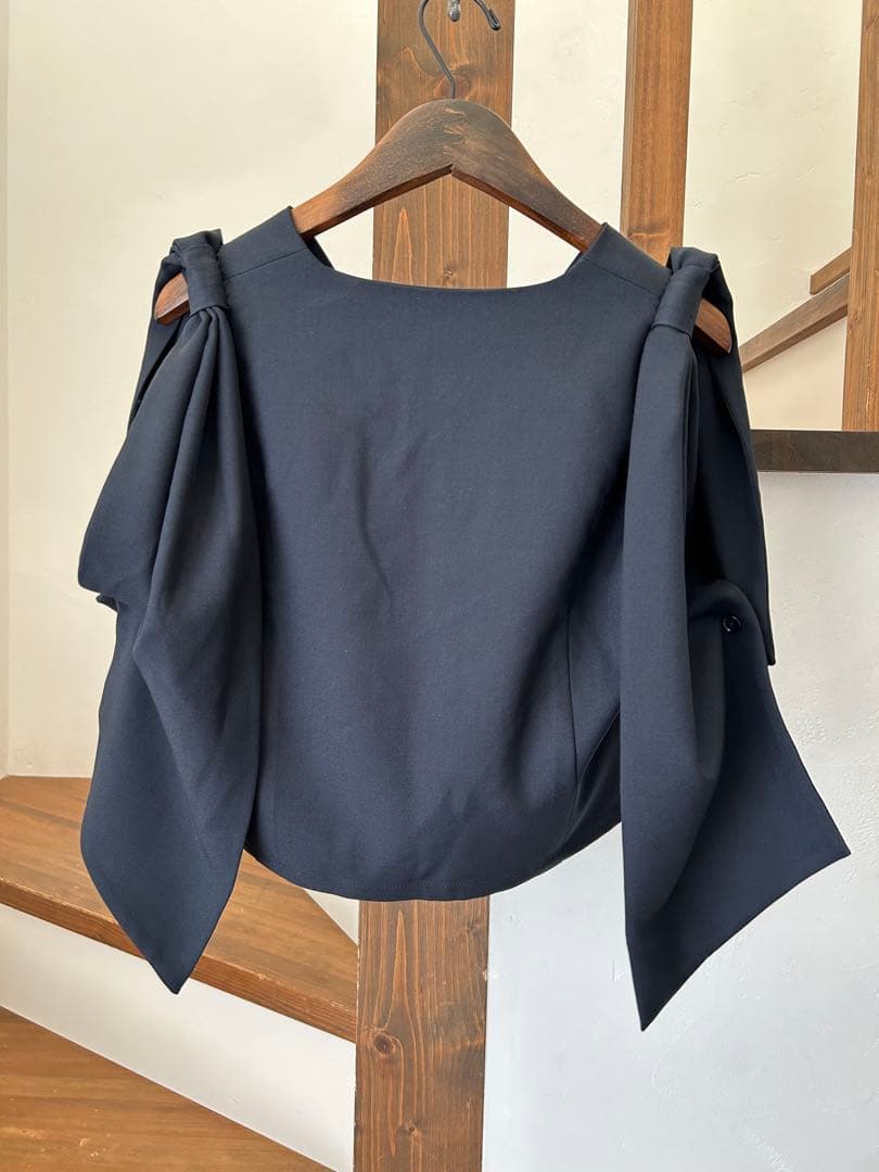 アンリアン　Ribbon Detail Gilet ネイビー新品未使用　最終値下