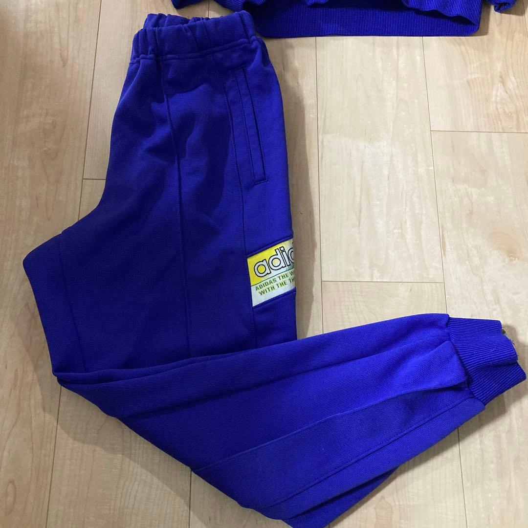 【90S old adidas】トレフォイル刺繍デサント製セットアップ売Mサイズ