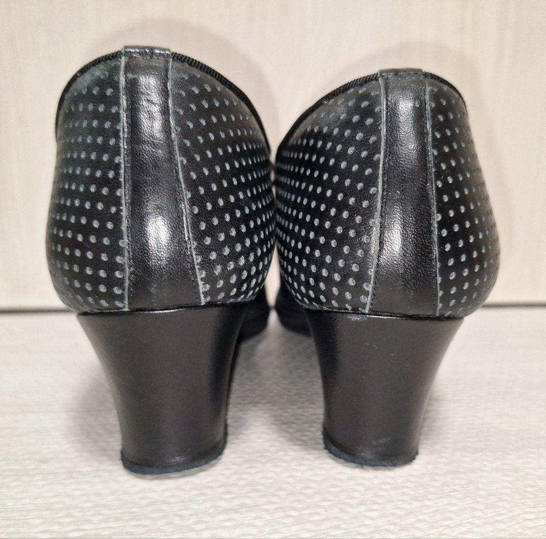 美品☆KENTDANCE 社交ダンス パンチングシューズ 黒 24㎝日本製