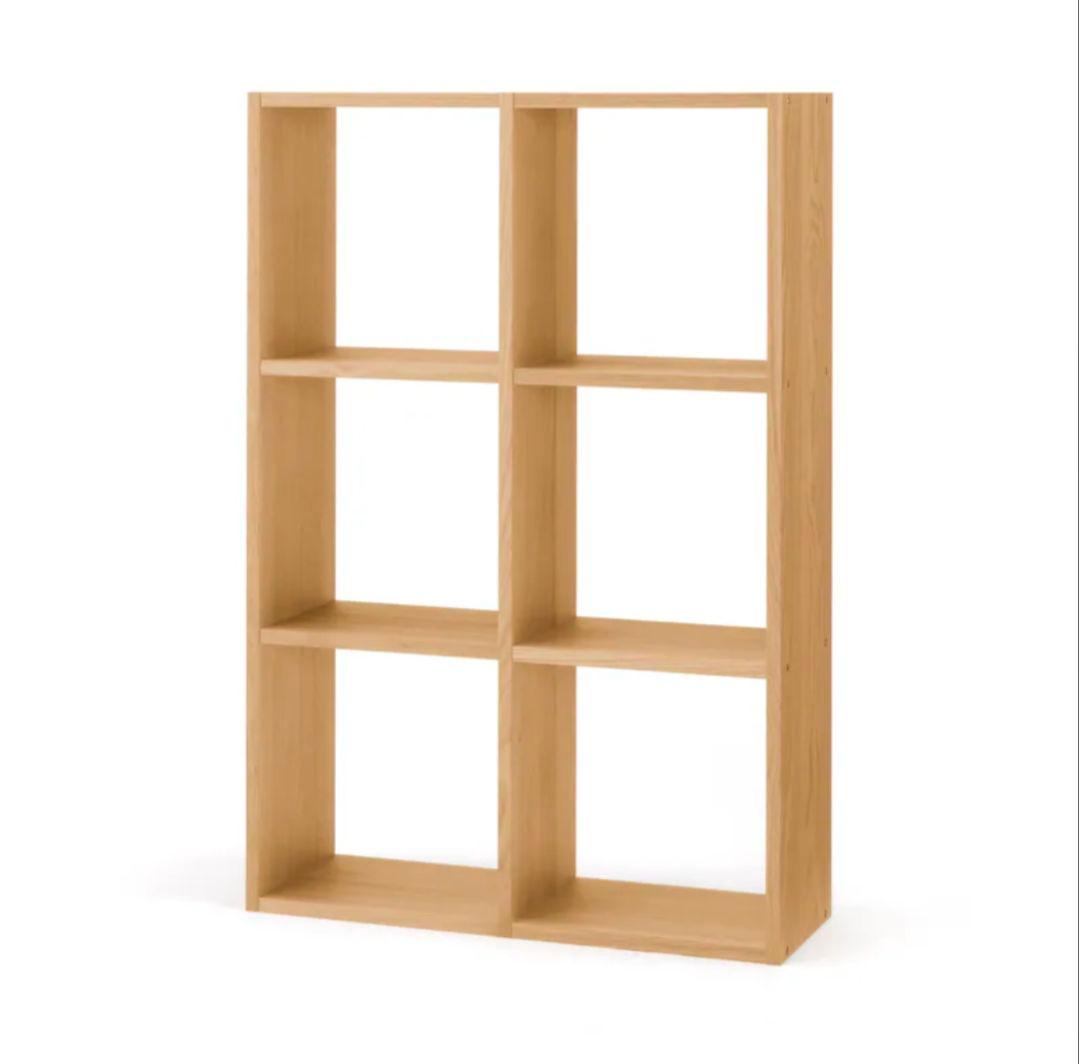 MUJI スタッキングシェルフ ３段×２列 オーク材 引出セット #2