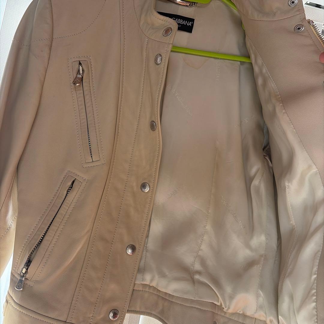 DOLCE&GABBANA レザージャケット ラム革
