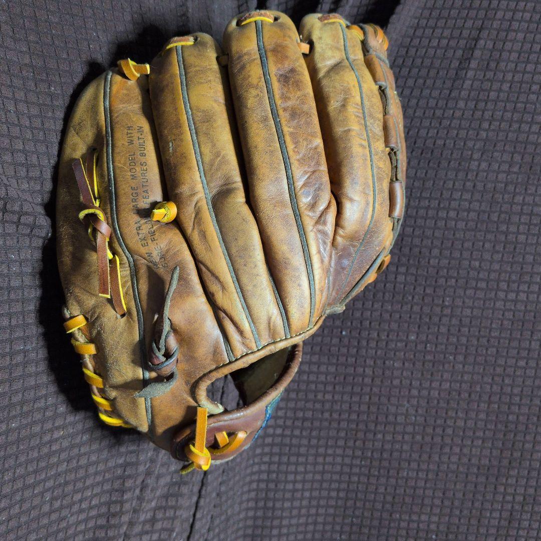 オールドMIZUNO 硬式オールラウンド 紐全交換　アタッチメントグリス交換