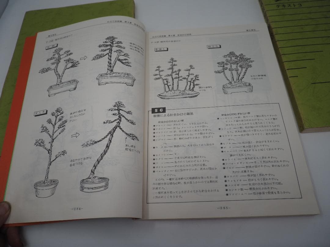 盆栽技能講座　テキスト1～３セット　日本園芸協会　-KA