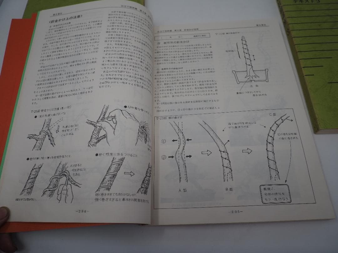 盆栽技能講座　テキスト1～３セット　日本園芸協会　-KA