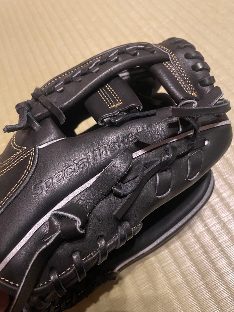 【美品】SSK 硬式グラブ 内野用 右投げ SMG-848 ブラック 袋付き