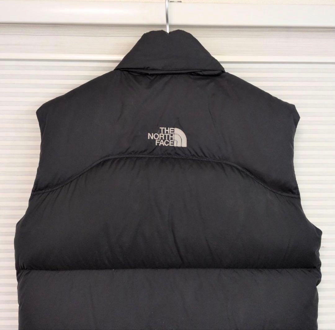 XL 美品 センターロゴ NORTH FACE ヌプシ ダウンベスト 黒 ノース