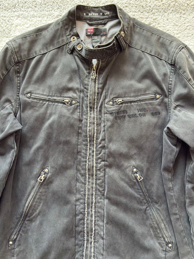 DIESEL ブラックライダースジャケット サイズL