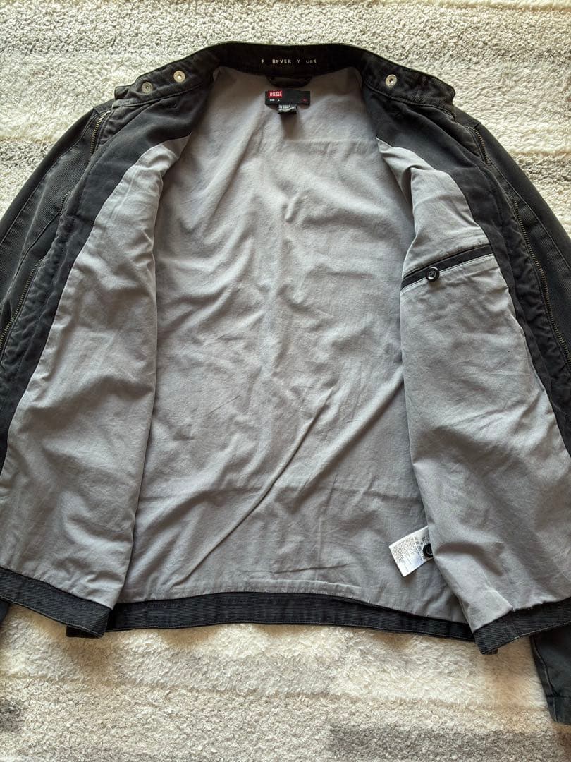 DIESEL ブラックライダースジャケット サイズL