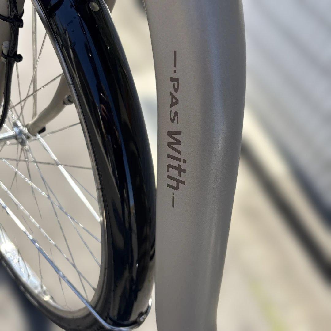 YAMAHA PASwith電動アシスト自転車 前面バスケット付き美品