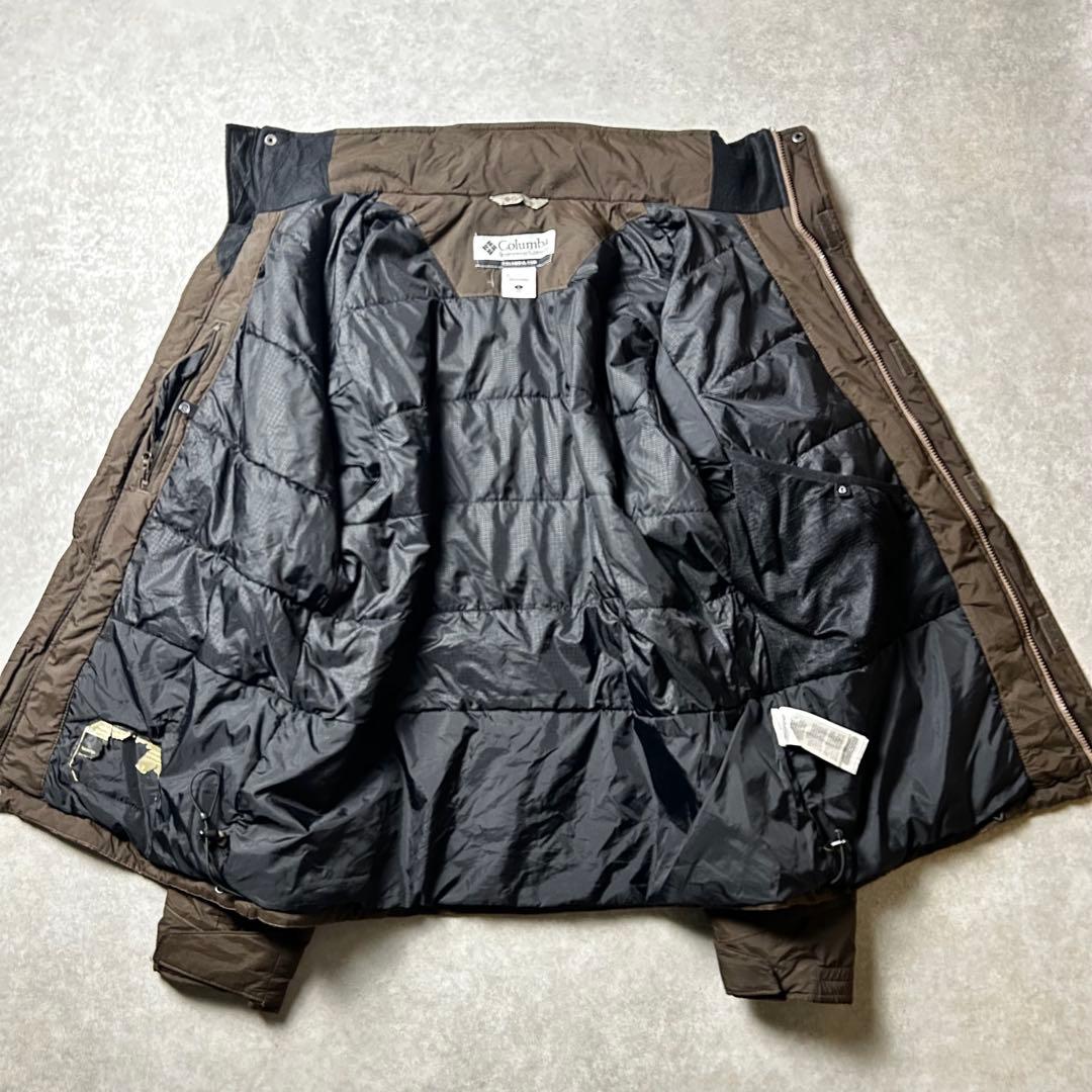 90〜00s Columbia ナイロンシェルジャケット ドローコード 中綿 L