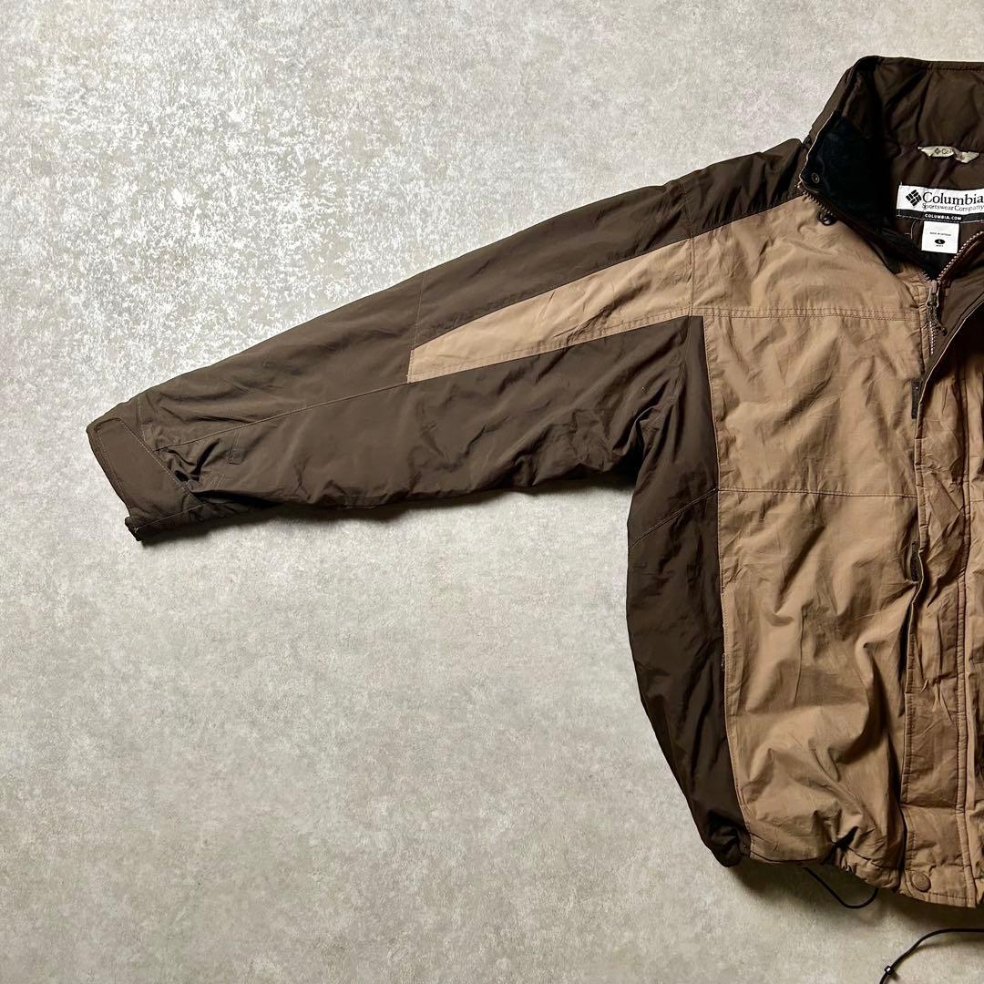 90〜00s Columbia ナイロンシェルジャケット ドローコード 中綿 L