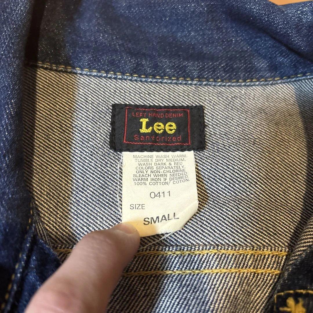 Lee 4110 101j復刻 ダークブルー 短丈 猫目ボタン