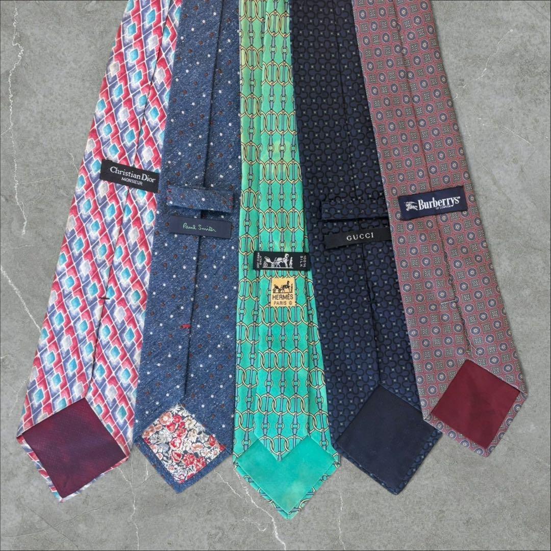 ハイブランドネクタイ 50本セット 全てシルク エルメス GUCCI まとめ売り