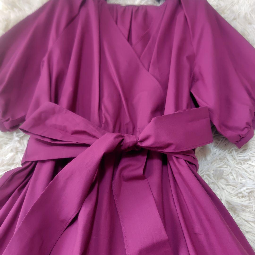 【タグなし新品♡希少46】ローズティアラ カシュクールティアードフレアワンピース