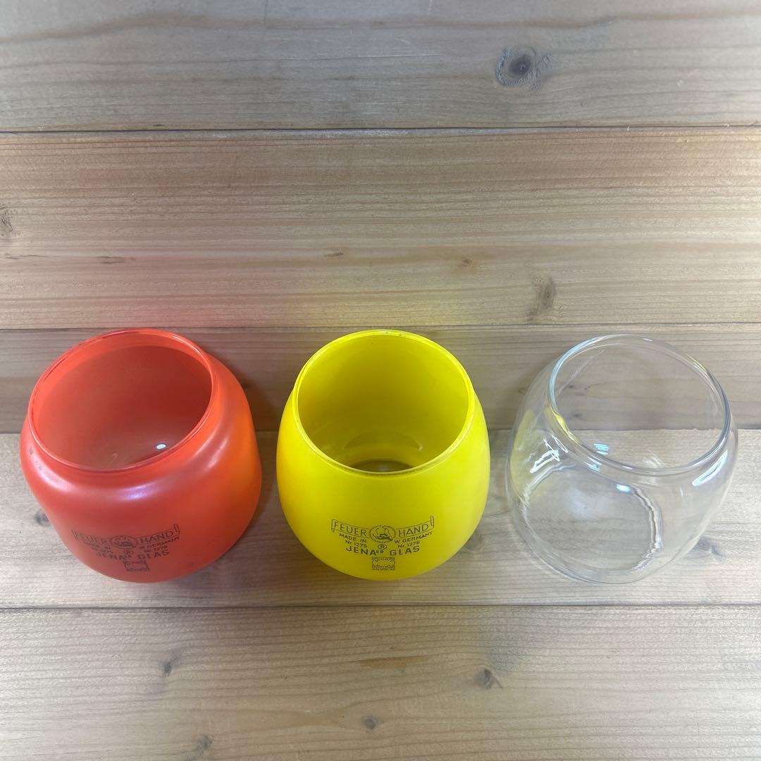 Feuerhand Jena Glas 赤.黄 2点と透明1点
