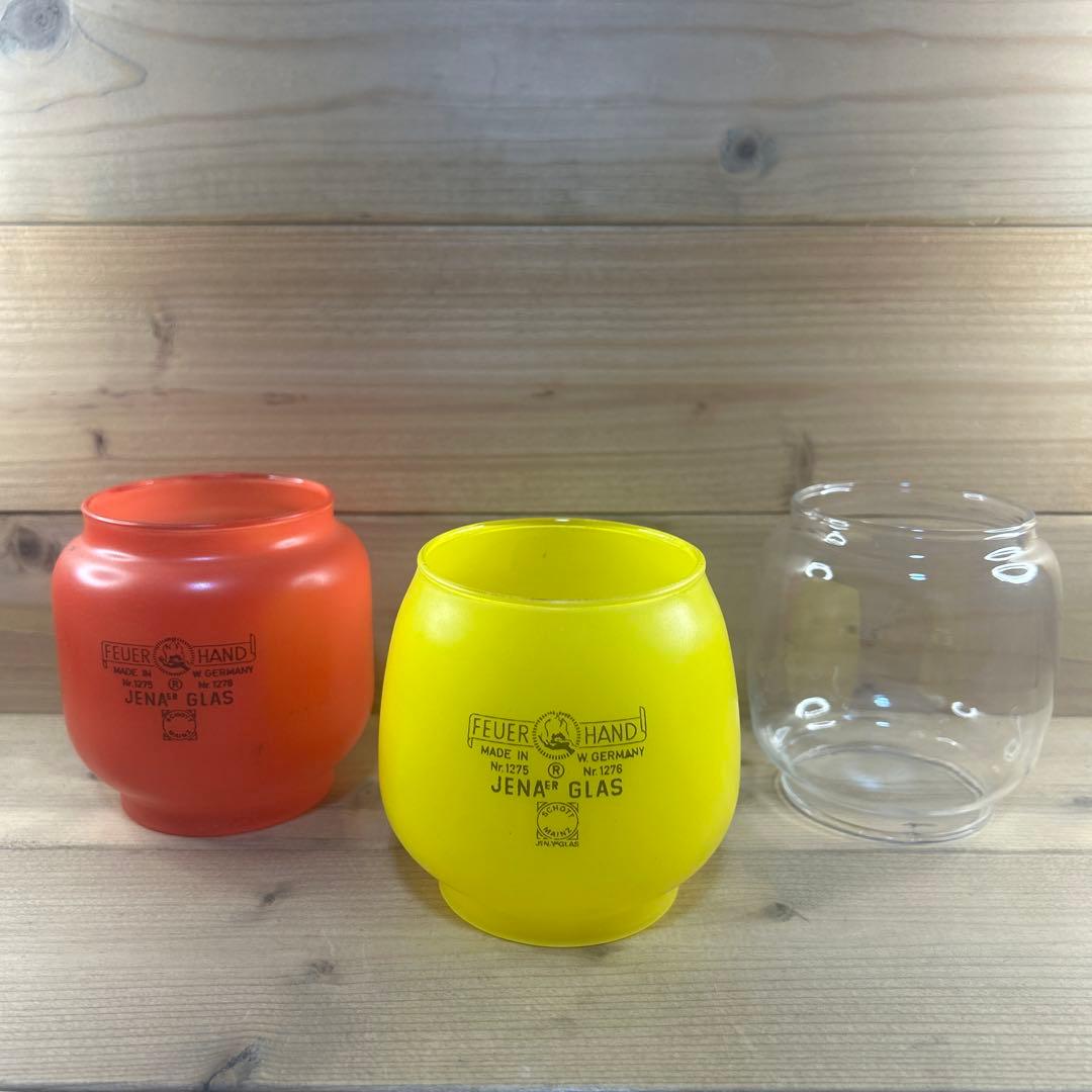 Feuerhand Jena Glas 赤.黄 2点と透明1点