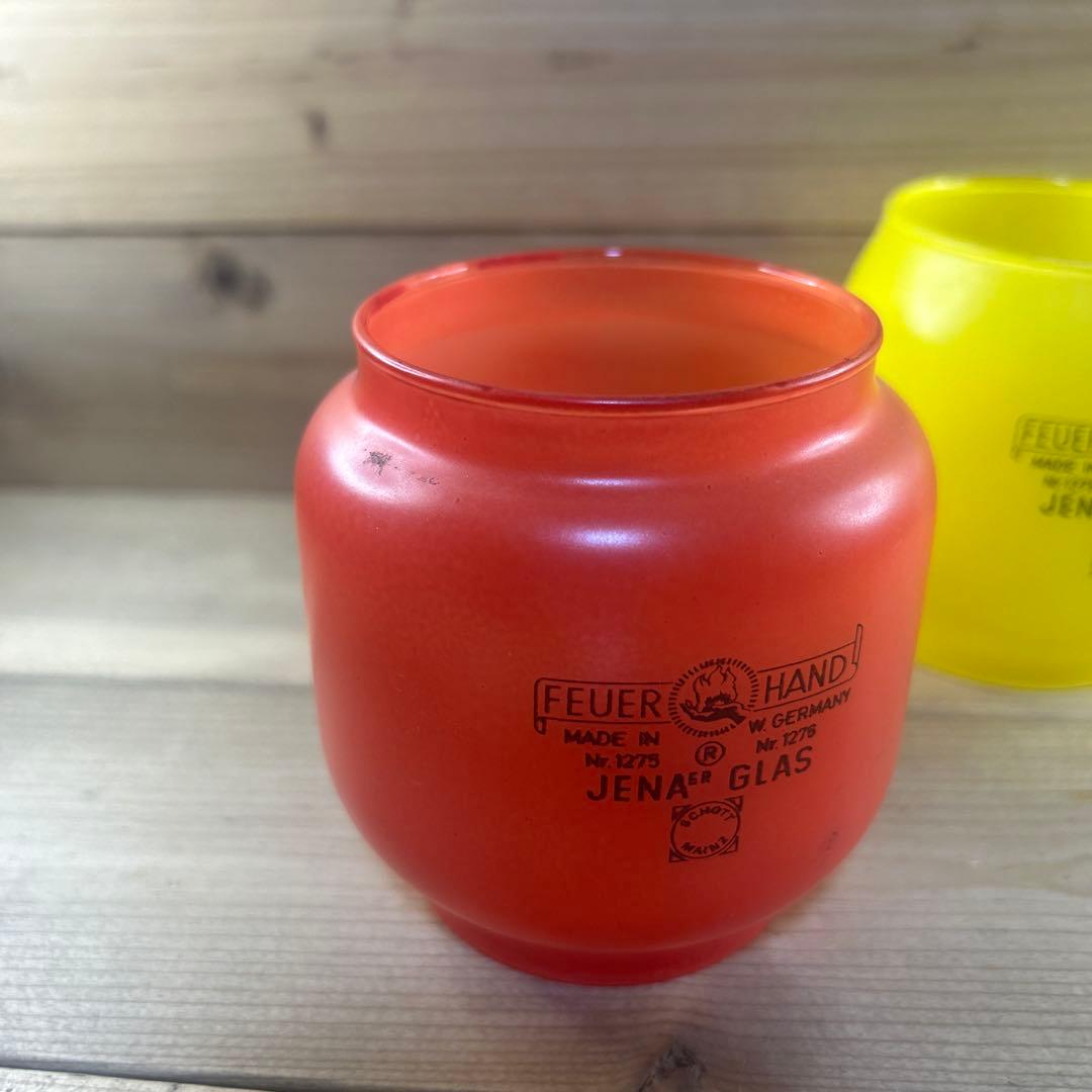Feuerhand Jena Glas 赤.黄 2点と透明1点