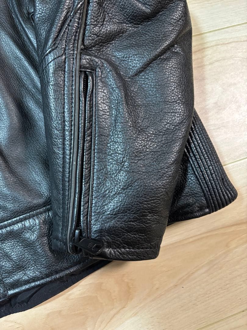 美品　HARLEY DAVIDSON　シングルライダースジャケット　ブラック　黒