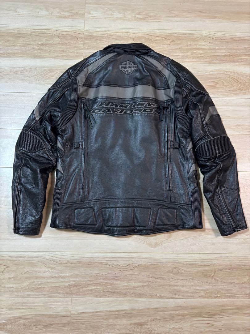 美品　HARLEY DAVIDSON　シングルライダースジャケット　ブラック　黒
