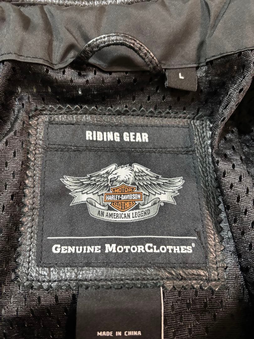 美品　HARLEY DAVIDSON　シングルライダースジャケット　ブラック　黒