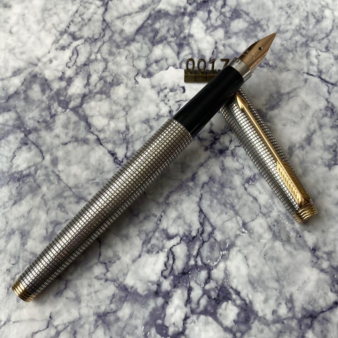 #0017 オーバーホール済み 万年筆 PARKER Silver 14k