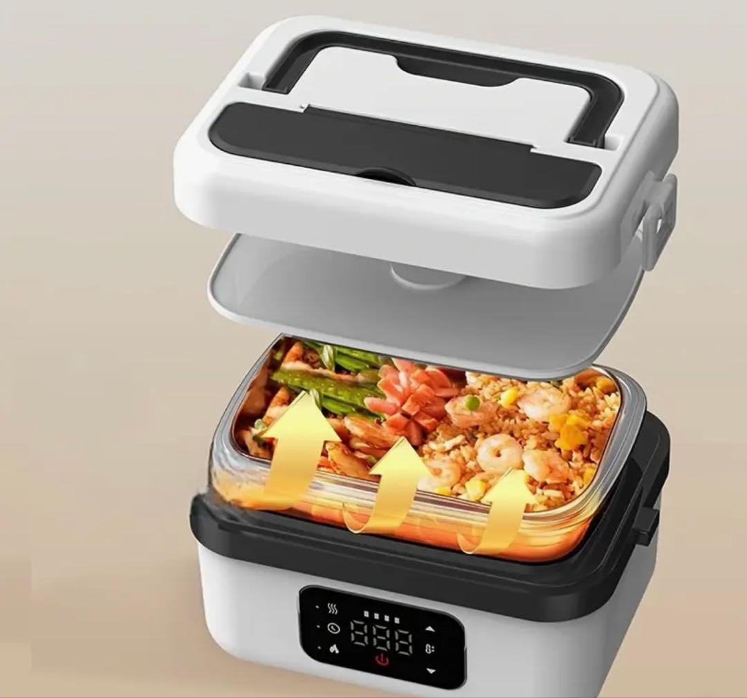 【新品未使用品】ポータブルランチボックス - Type-C充電式ステンレス容器