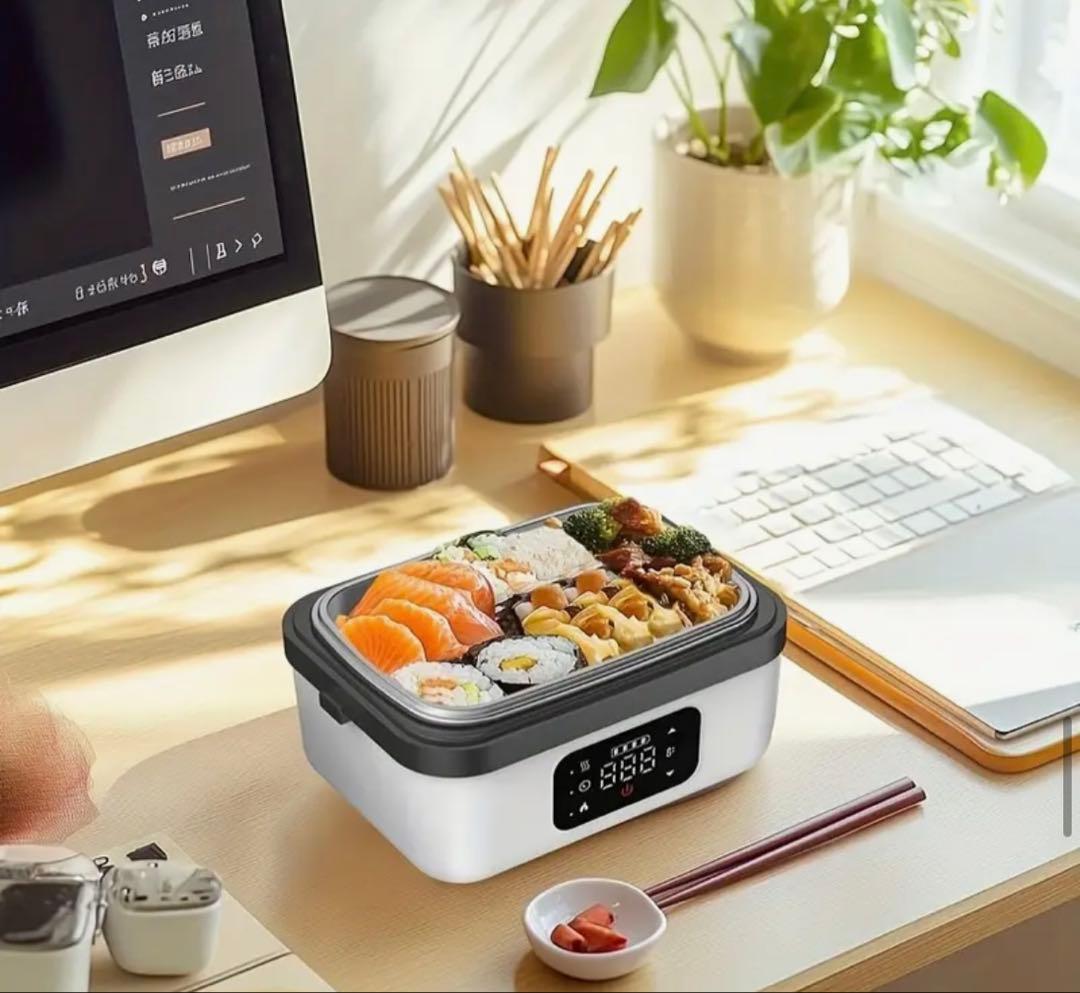 【新品未使用品】ポータブルランチボックス - Type-C充電式ステンレス容器