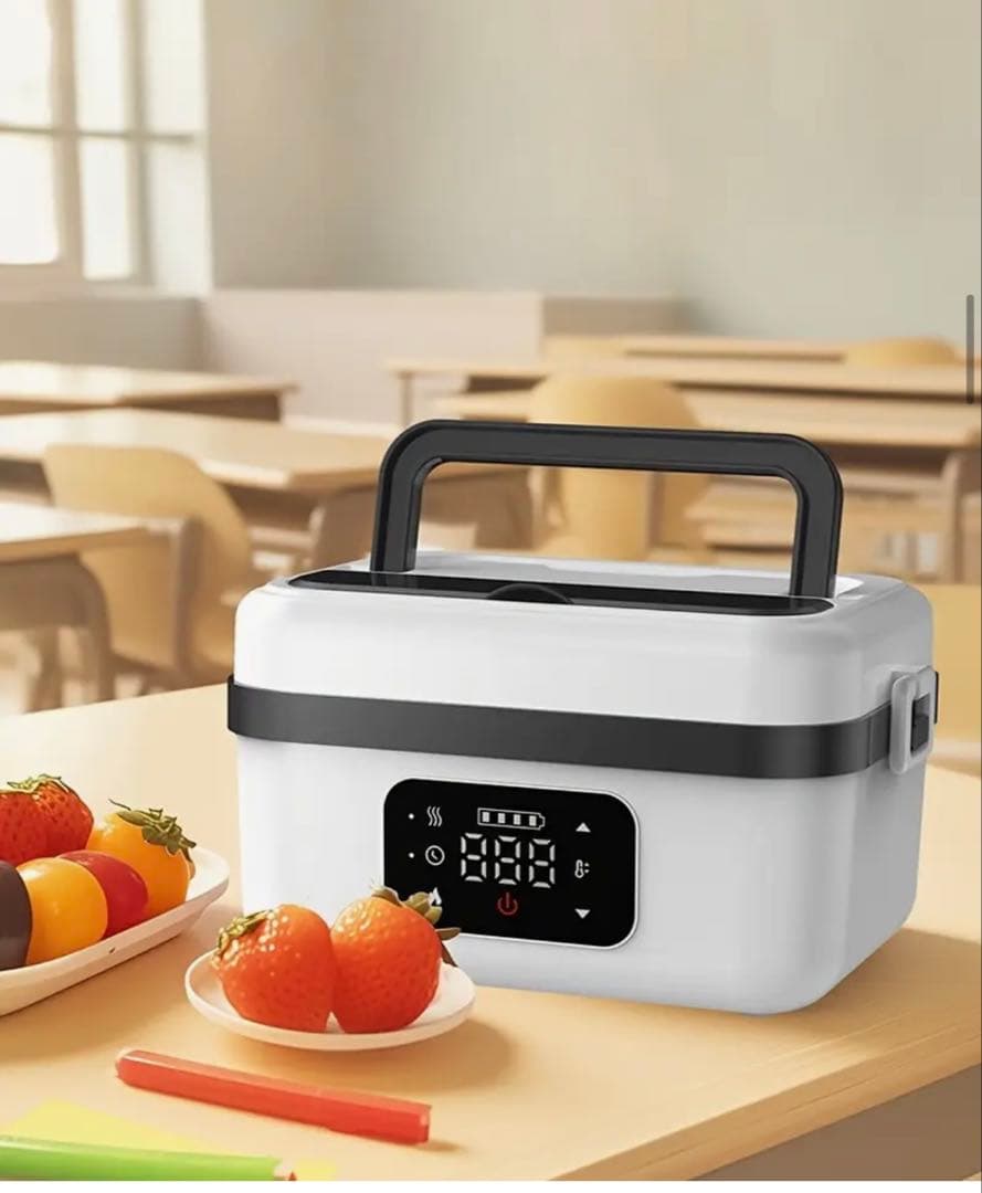 【新品未使用品】ポータブルランチボックス - Type-C充電式ステンレス容器