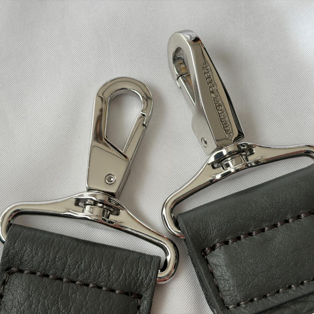 美品 ペッレモルビダ ブガッティ 2way レザーバッグ お洒落 グレー