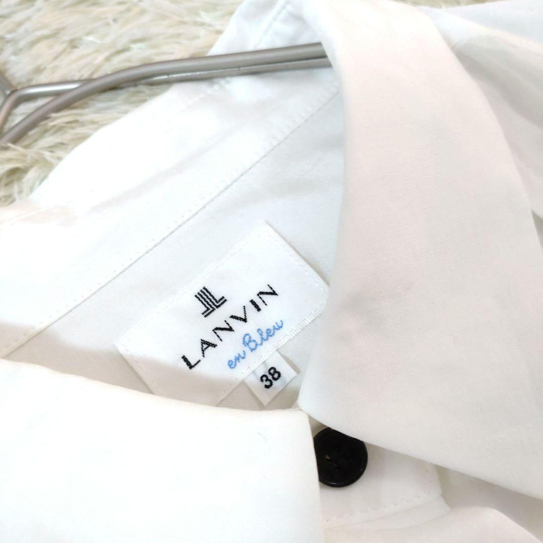 LANVIN en Bleu　レギュラーカラー変形シアーフレアロングワンピース