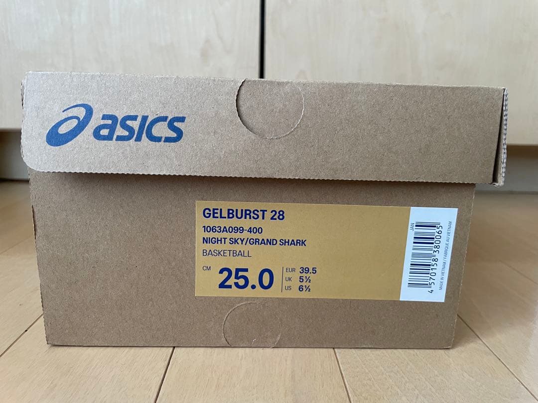【新品未使用】ASICS GELBURST 28 ネイビー 25cm 箱 タグ付