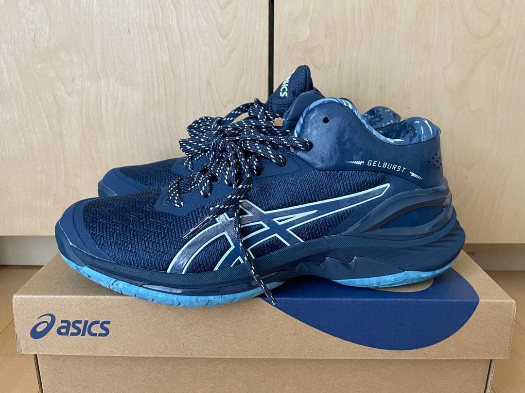【新品未使用】ASICS GELBURST 28 ネイビー 25cm 箱 タグ付