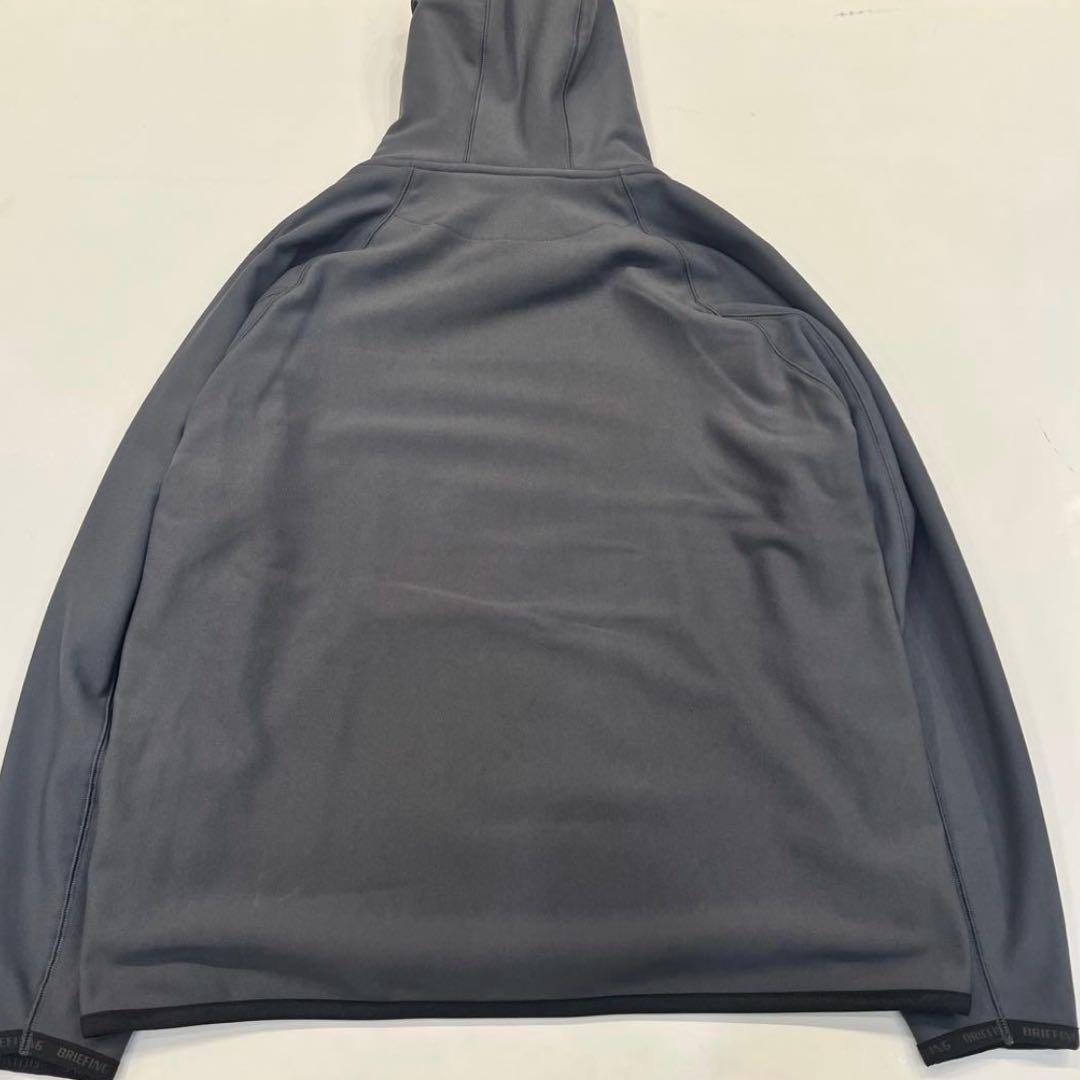 新品　BRIEFING MEN’S LOGO HOODIE チャコールL
