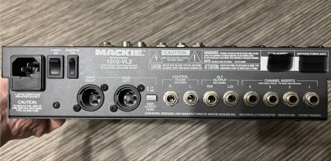 名機 【 MACKIE 1202-VLZ 】made in USA 動作確認済