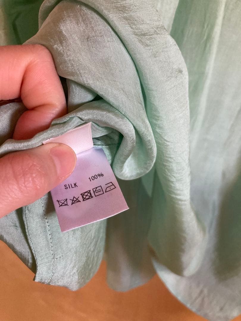 春　uryya Silk Kaftan Tops Mint 新品未使用ユライヤ
