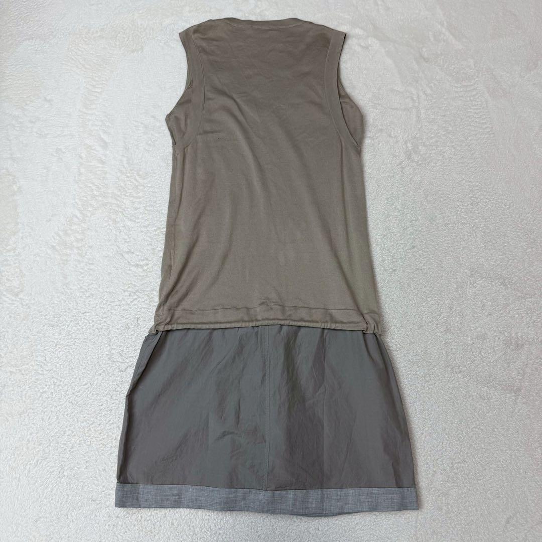 希少✨ブルネロクチネリ コットンシルクリネン ツートンポケットワンピース L相当